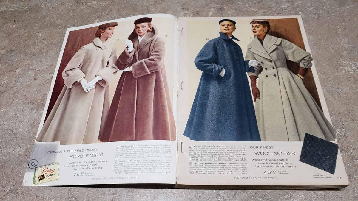 Vintage Simpsons - sears 1956 fall/winter catalog catalogue CANADA
