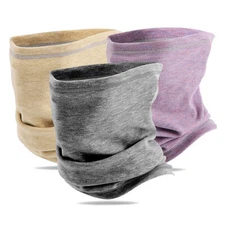 Men Women Winter Fleece Face Mask Bandanas Neck Gaiter Windproof Headwear Scarf