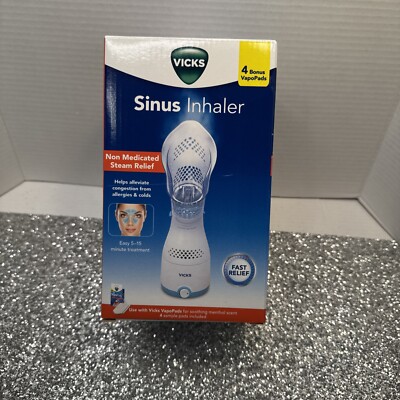 Vicks Personal Sinus Steam Inhaler Vapor Vapopads Cold Flu Sinus Relief NEW READ