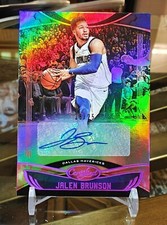 2019-20 PANINI CERTIFIED SIGNATURES PURPLE #/25 JALEN BRUNSON #CS-JB AUTO HOLO