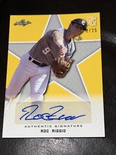 ROC RIGGIO 2020 Leaf Perfect Game Yellow AUTO #2/25 Oklahoma St, YANKEES ROCKIES