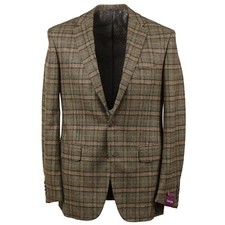 Sartoria Partenopea Layered Check Soft Brushed Wool Sport Coat 44R NWT
