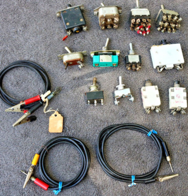 MIXED LOT VINTAGE Toggle SWITCH ELECTRONICS DEVICE ITEMS Old Railroad ASIS 3 XP