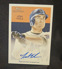 2010 Topps National Bazooka Diamond Stars Josh Thole Auto #/99 Rare Mets