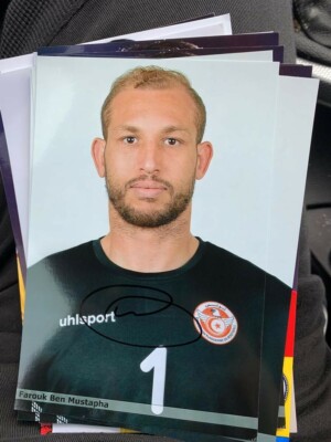 Signiertes Foto Farouk Ben Mustapha Tunesien  WM 2018 NEU MEGA RAR 
