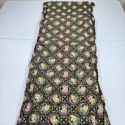 springs fabric black nintendo golden badges 38x100 2.7 yards 2016 - Picture 2 of 17