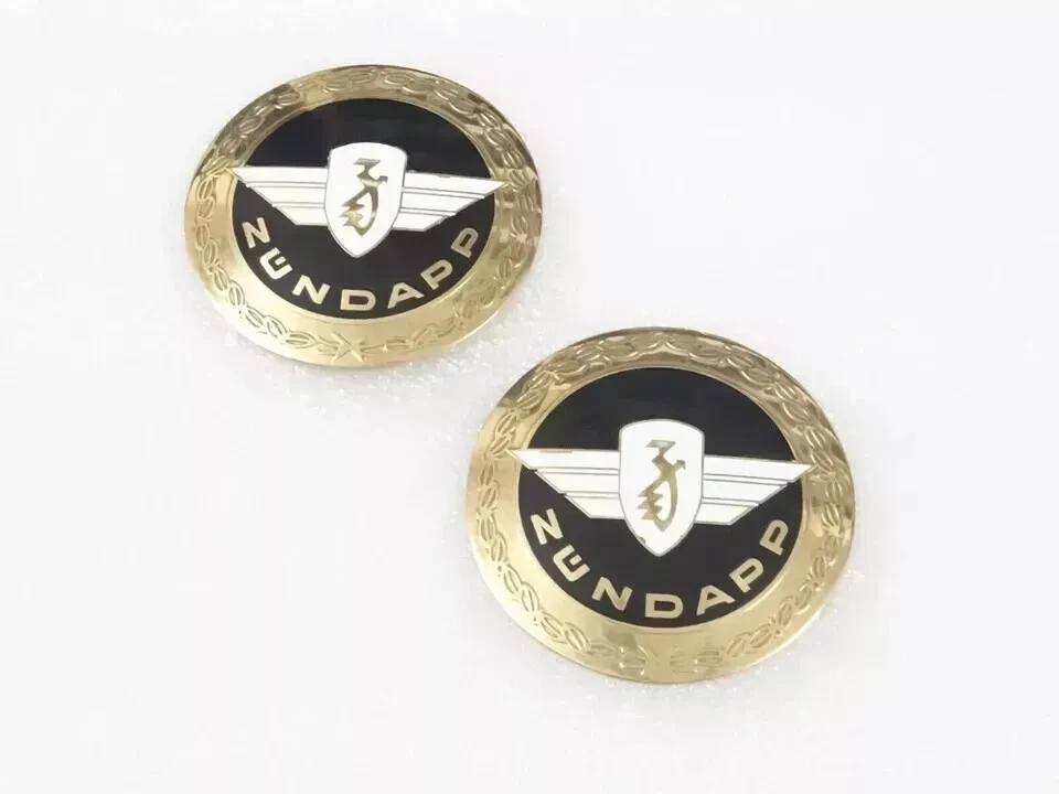PETROL FUEL TANK BADGES MONOGRAM PAIR VINTAGE ZUNDAPP MOTORCYCLE |Fit For - Imagem 4 de 4