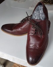 Bruno Marc Mens Leather Dress Shoes Formal Classic Lace-up Size 10 Brown Wingtip