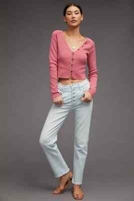 MOTHER The Pixie Tomcat High Rise Staight Leg Jeans 33 NWT Anthropologie 238$