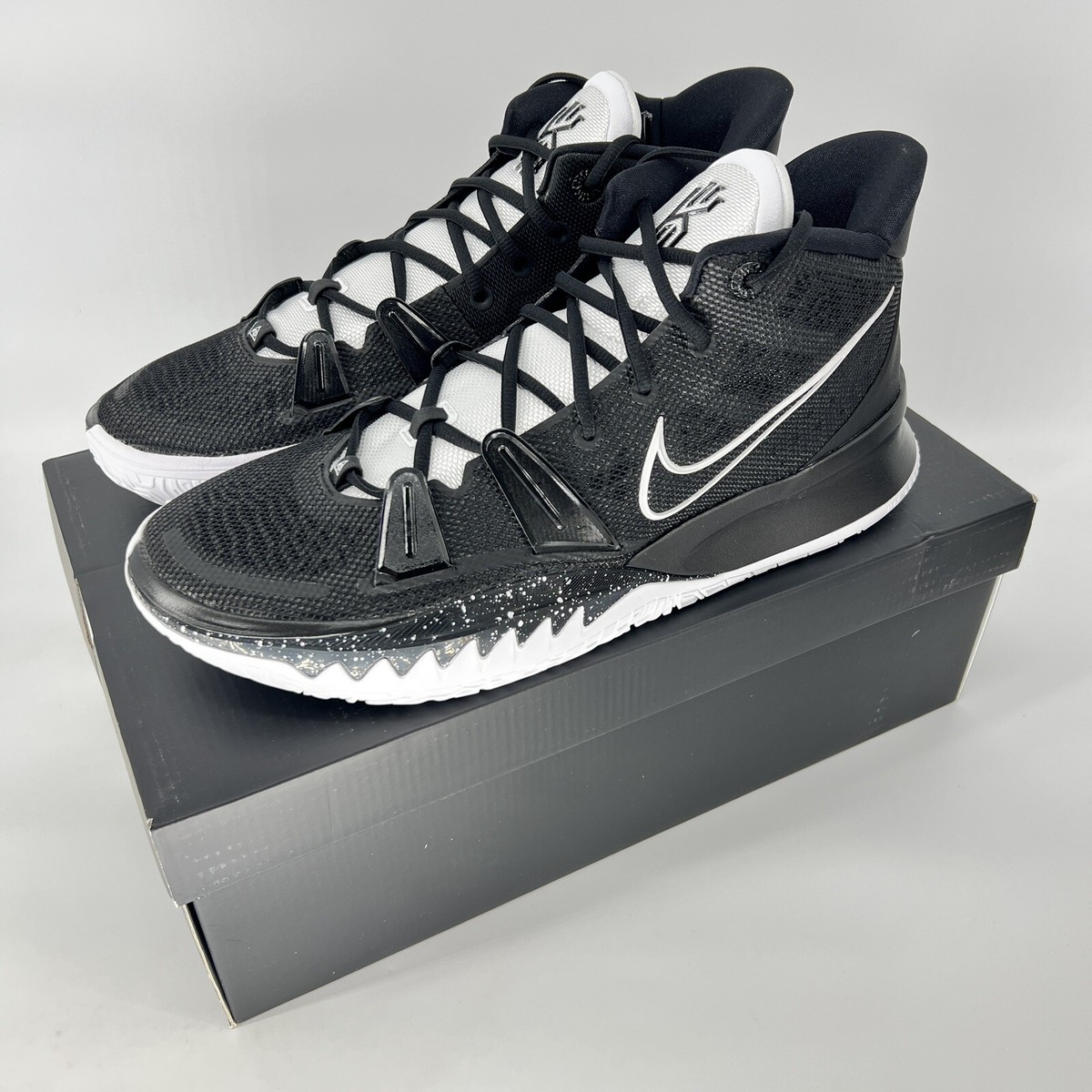 Size 14 Nike Kyrie 7 TB Promo Black White Basketball Shoes 