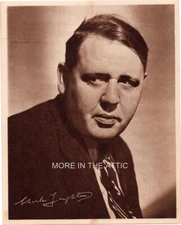 CHARLES LAUGHTON HOLLYWOOD FAVE ORIGINAL VINTAGE STANDARD OIL PORTRAIT PREMIUM