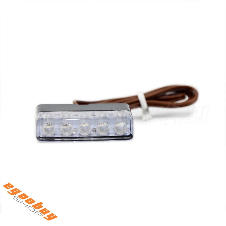 Mini luz de matrícula LED azul universal para motocicleta 4 piezas Foto 3 de 4