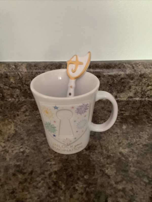 Disney Parks Unlock Your Imagination Mug with Key Spoon NWT$19.99