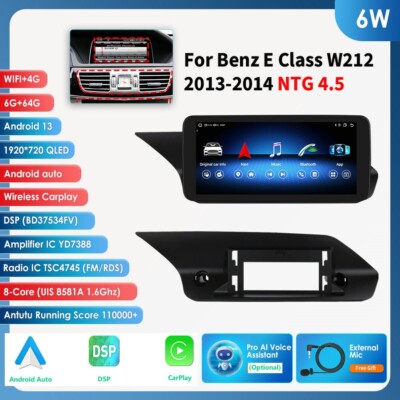 10.25'' Android 13 Car GPS Carplay für Mercedes Benz E Class W212 NTG4.5 6+64GB