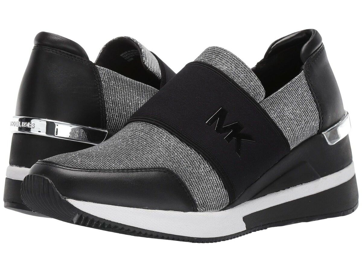 Michael Kors Felix Trainer Slip-on Wedges Flat Sneakers Michael Kors Felix Trainer Slip-on Wedges Flat Sneakers