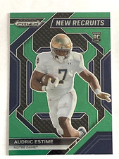 2024 Panini Prizm Draft Picks Audric Estime New Recruits Green Prizm RC #NR-AEE
