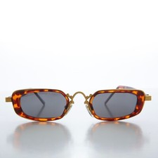 Tortoise Rectangle Vintage Sunglasses - Wiggins