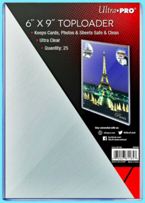 6x9 Clear PVC Rigid Card Protector Sleeves 6x9 Rigid Toploaders (25-Pack) -  Clear PVC Sleeves For Protecting Jumbo Cards, Photos, Oversized  Collectibles Pvc Card Protectors