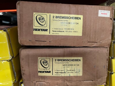 2X TEXTAR BRAKE DISCS 98-200-0601 NIB 124-423-08-12 FIT MERCEDES W124 E320 MODEL