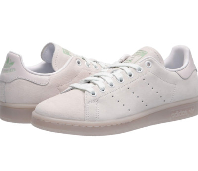 adidas Originals Men's Stan Smith Sneaker | White/Blush Green/Grey | 6.5 M US