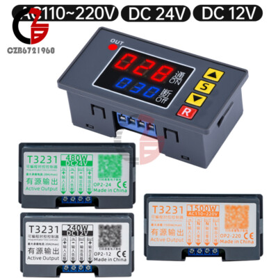 T3231 Programmable Digital Time Delay Relay Dual Display Timer Control Switch