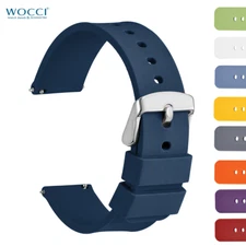 WOCCI Straps 14mm 16mm 18mm 19mm 20mm 21mm 22mm 24mm Silicone Rubber Watch Bands