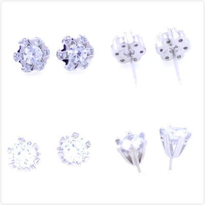 Diamant Ohrstecker Stil Zirkon Kristall / Schneeflocke Ohrstecker