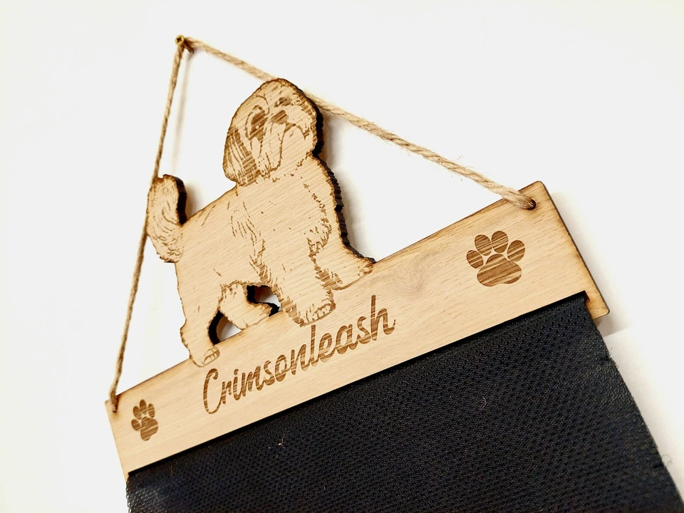 Shih Tzu Rosette Holder Dog Puppy Rosette Holder Oak Veneer - Image 4 of 4