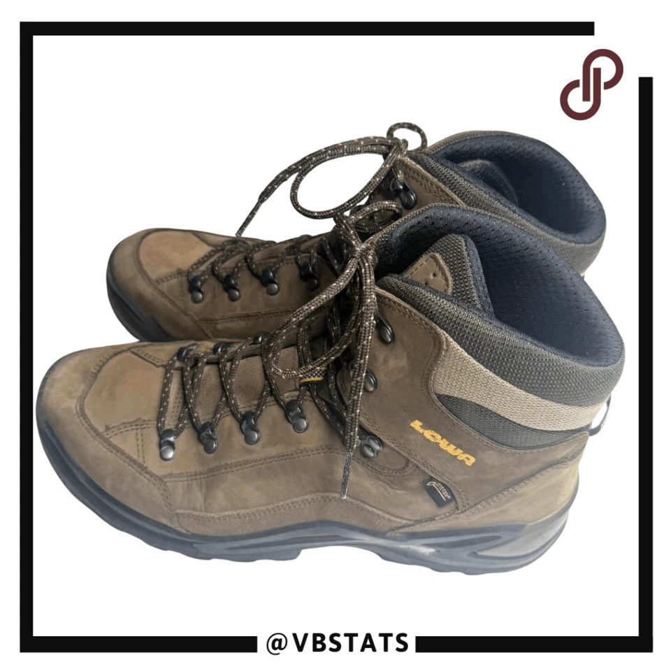 Lowa Hombres Nubuck Renegade GTX Medio Senderismo Con Cordones Trail Botas Zapatos Marrón Talla 12 Foto 3 de 4