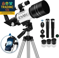 Telescope for Kids & Beginners, 70Mm Aperture Portable Telescopes with 3 Eyepiec