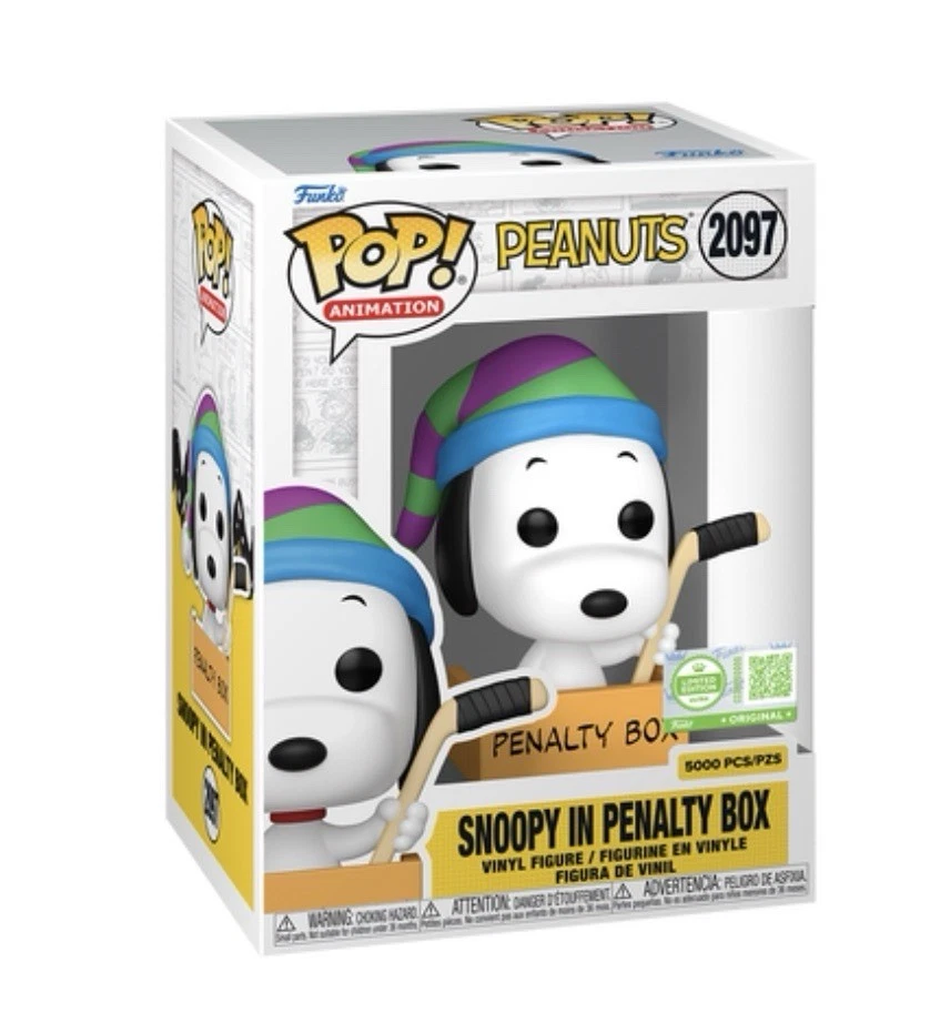 Funko Pop Peanuts Snoopy In Penalty Box 5000 Pcs Limited Edition #2097 Protector - Photo 1/1