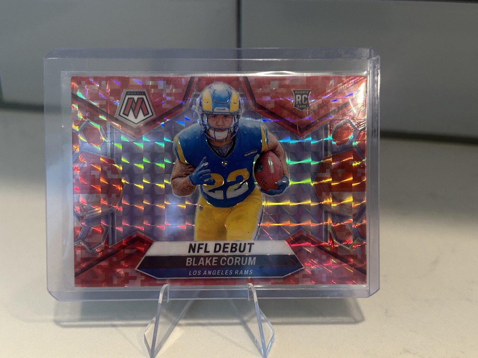2024 Panini Mosaic - NFL Debut Blake Corum #278 Camo Pink Mosaic Prizm (RC)