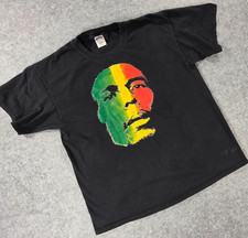 Vintage Bob Marley Y2k Zion T shirt Mens Sz XL Reggae Could You Be Love Black