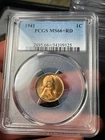 1941 PCGS MS66+ RD Lincoln Wheat Cent
