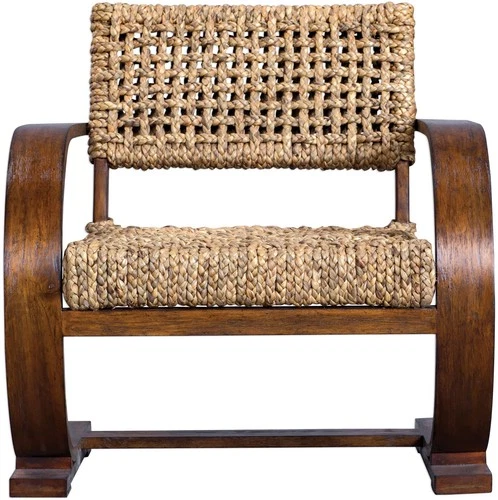 Uttermost 23483 Rattan Rehema 30"W Wood Framed Dual Arm Accent Chair - Picture 1 of 7
