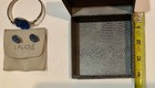 BLUE FLEUR JEWELRY DESIGNED BY LALIQUE SILVER BRACELET AND A PAIR OF EAR-CLIPS — photo 6