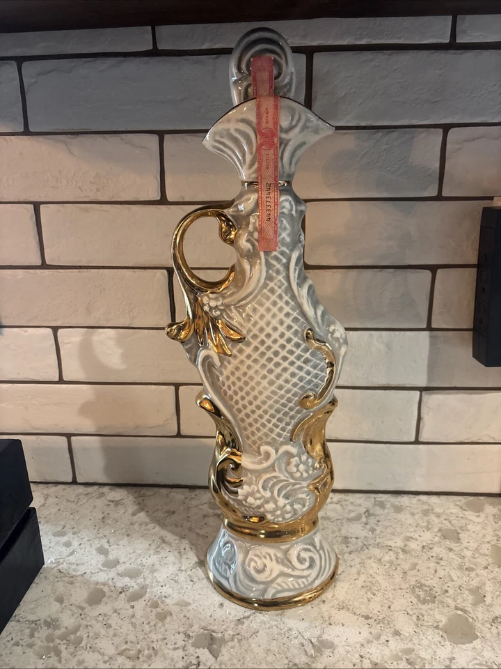 Vintage Jim Beam 165 Months Floral Decanter Empty 1971 Regal China Original Box - Image 4 of 4