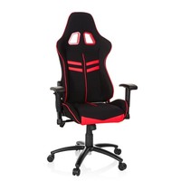 Gaming Stuhl BüRostuhl Kunstleder Armlehnen Stoff League Pro I Hjh Office