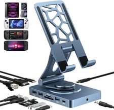 iPad Docking Station Stand, 11-in-1 Dock with 4K 120Hz HDMI, 10Gbps Data, SD/TF
