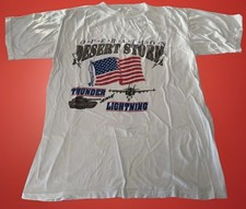 Vintage 90s Single Stitch Operation Desert Storm Graphic Shirt Made In USA