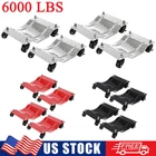 4pcs Car Dolly Wheel Tire Dolly Heavy Duty Skate Slide Auto Repair Dolly 6000LBS