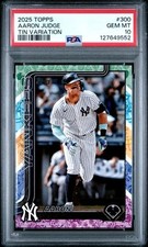 2025 Topps Series 1 - Aaron Judge #300 Holiday - Tin Variation - PSA 10  - POP 1