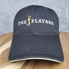 The Players Hat Cap Flex Fit Black L/XL Performance Lightweight Golfer TPC Mens