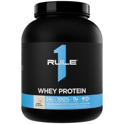Rule 1 Whey Protein   24g Fast-Acting Protein from All-Whey Sources with Natu...