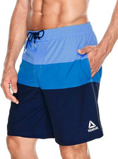 Reebok Mens Swim Trunks Shorts Colorblock Blue Size XL NEW 50.00