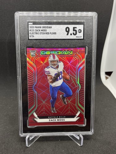 2020 Panini Obsidian - Rookies Zack Moss Electric Etch Red Flood /26 SGC 9.5
