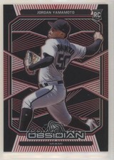 2020 Panini Chronicles Obsidian Electric Etch Red 9/25 Jordan Yamamoto #25 04an