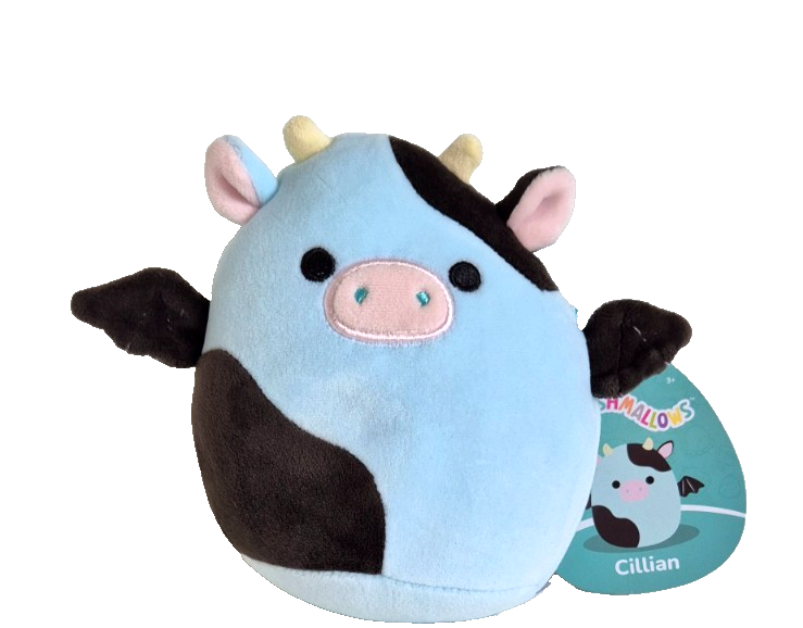 Squishmallows Cillian The Cow Soft Toy Plush 5 Inch Soft Toy Plush Bat Cow
