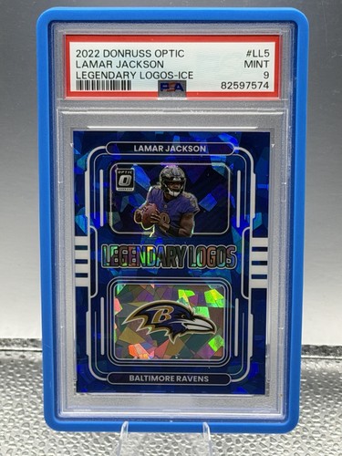 2022 Panini Donruss Optic - Legendary Logos Lamar Jackson #LL-5 Ice Prizm /15
