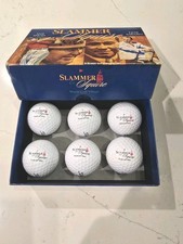 VINTAGE 1997 SLAMMER & SQUIRE HALF DOZEN GOLF BALL BOX WITH SIX GOLF BALLS